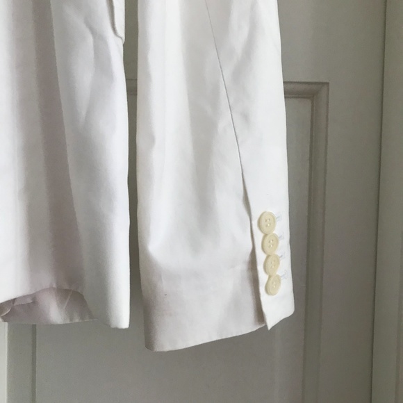 J. Crew White Cotton Blazer Size 0 - Picture 6 of 6